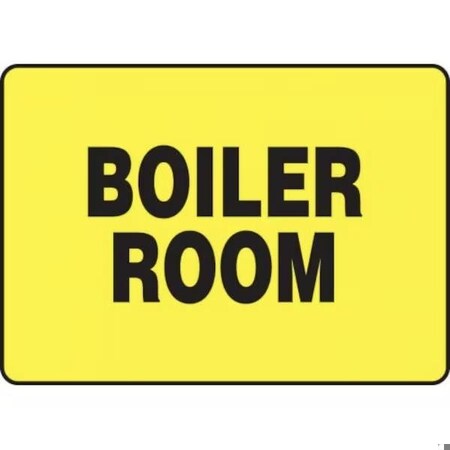 Accuform Boiler Room, Dura-Plastic, 10 in x 14 in, Mounting Holes MADM935XT